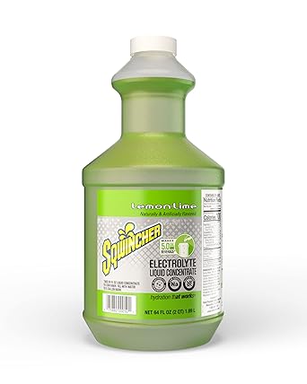 Sqwincher Liquid Concentrate, Lemon Lime, 64 fl oz Pack of 6