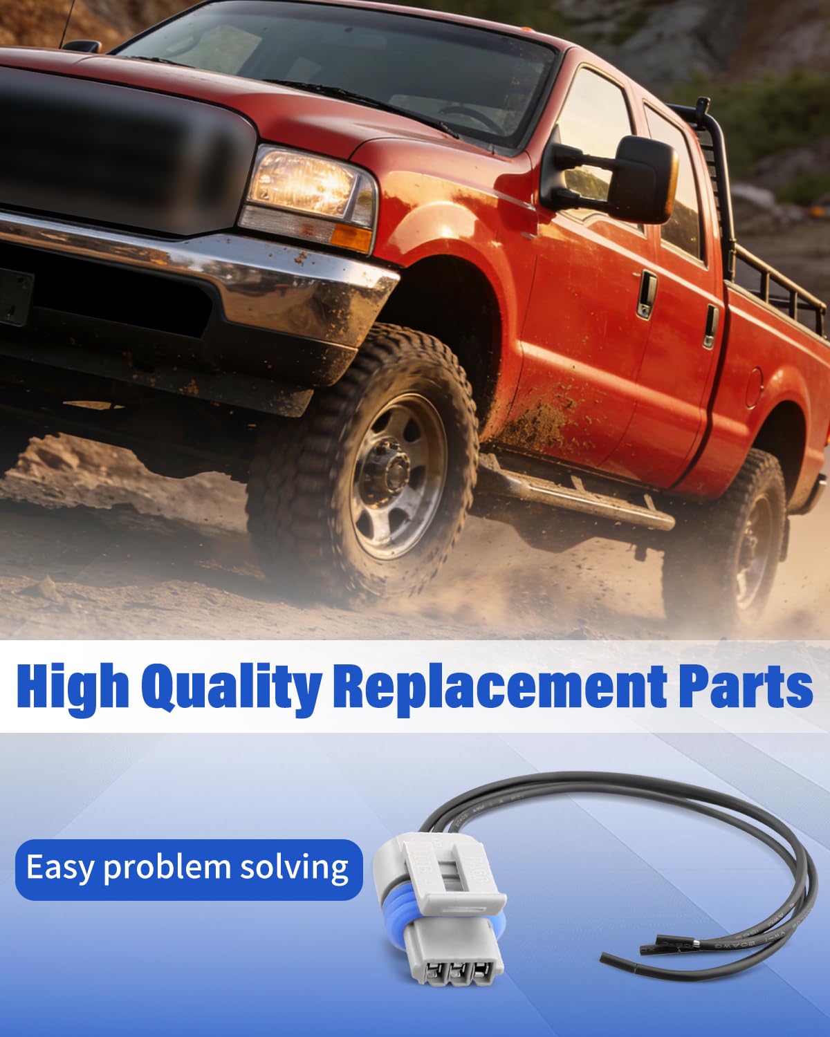 Camshaft Position Sensor Pigtail Wiring Harness Connector Plug Fit for Ford F-250 F-350 F-450 F-550 E-350 E-450 Econoline Super Duty Excursion, 7.3 Diesel CPS F4TZ-12K073-C