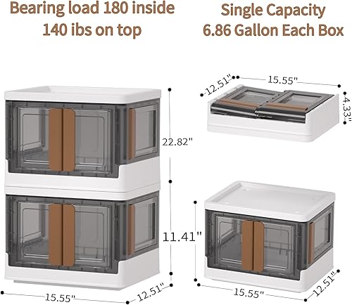 Miniatura 41 de Gabinete de almacenamiento - Organizador de habitación, organizador de estantes de plástico, contenedores de almacenamiento con tapas, caja