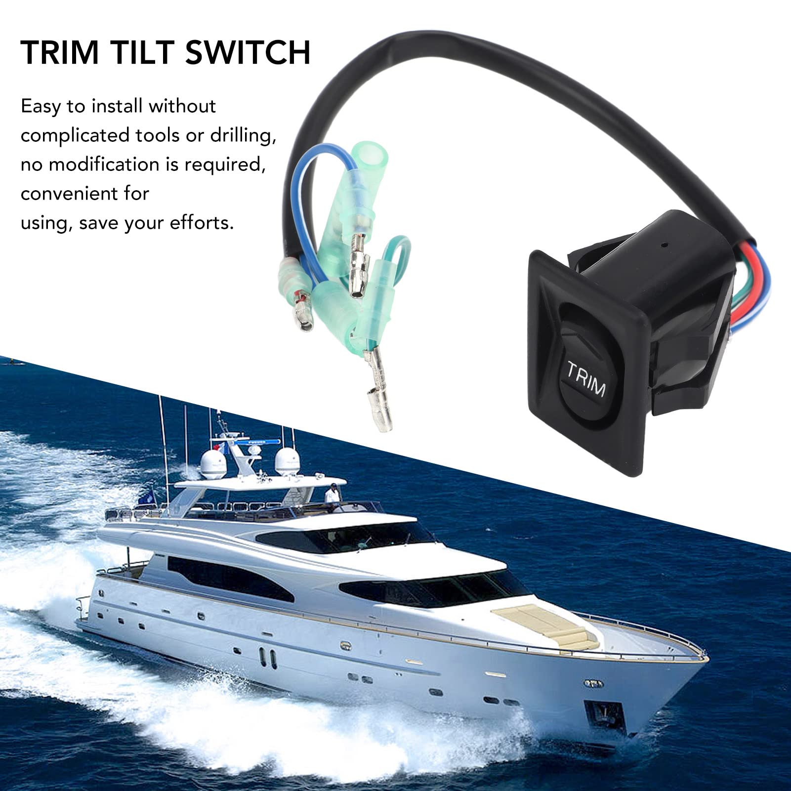 Trim Tilt Switch for Force and Mariner Outboard Motors - Strength ABS, Installation - Compatible with 40-120 HP and 25-300 HP