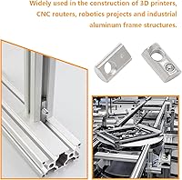 Vista 6 de 25 tuercas en T de extrusión de aluminio M5 Spring T 2020, tuercas de resorte en T enrollables, tuercas de ranura en T medias redondas M5