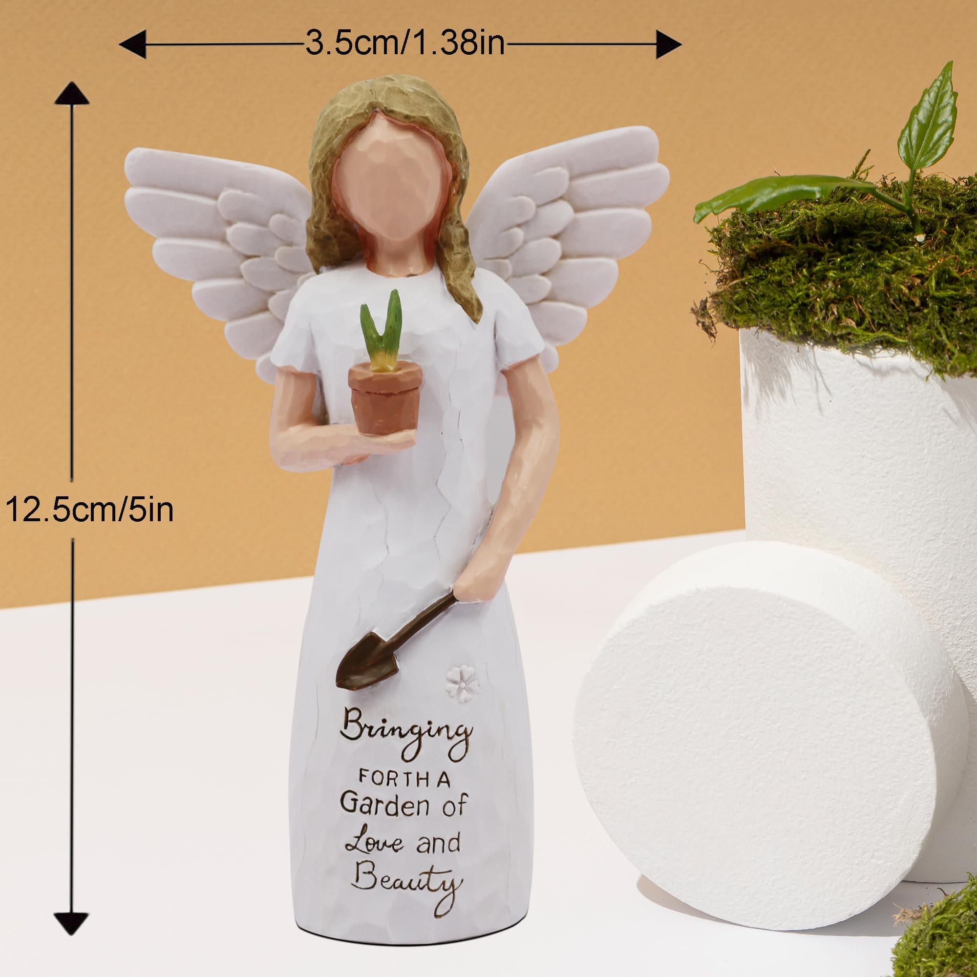Gartengeschenke für Frauen, Geschenk für Gärtnerinnen Frau, Gartengeschenke Frauen, einzigartiges Gartengeschenk, Gartenengel, geformte handbemalte Engelfigur