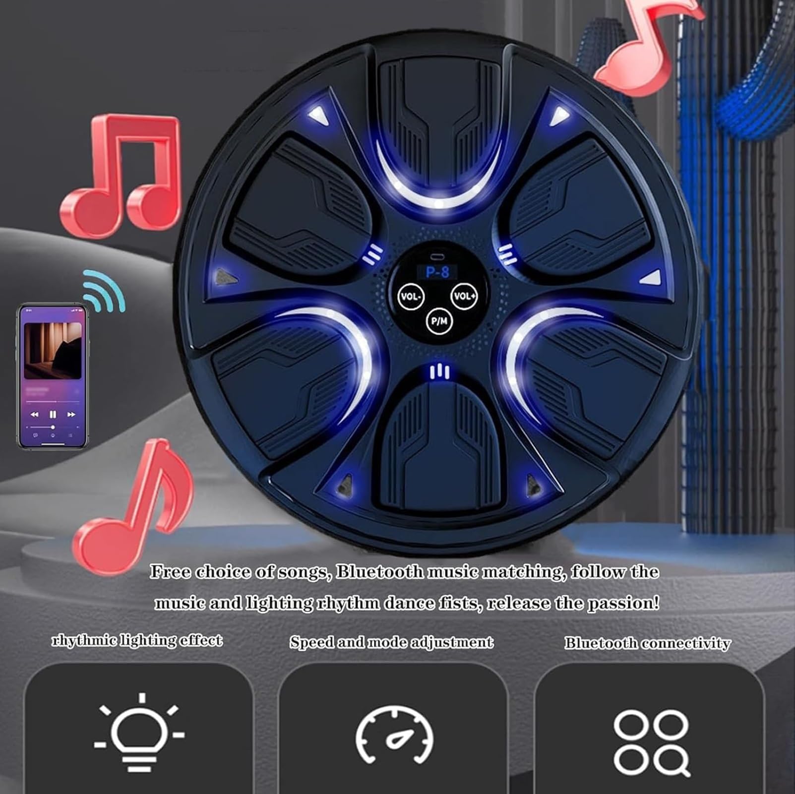 Inteligentna Maszyna Do Ćwiczeń Bokserskich Bluetooth, Montowana Na Ścianie, Elektroniczna Tarcza Bokserska, Sprzęt Do Ćwiczeń Bokserskich Do Domu, W Pomieszczeniach I Na Siłownię