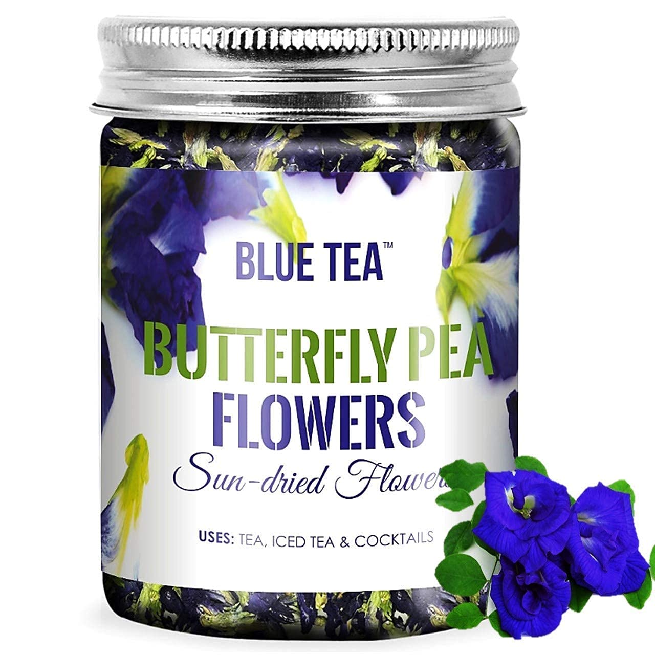 Amazon.com : BLUE TEA - Butterfly Pea Flower Herbal Tea (1.76 Oz ...