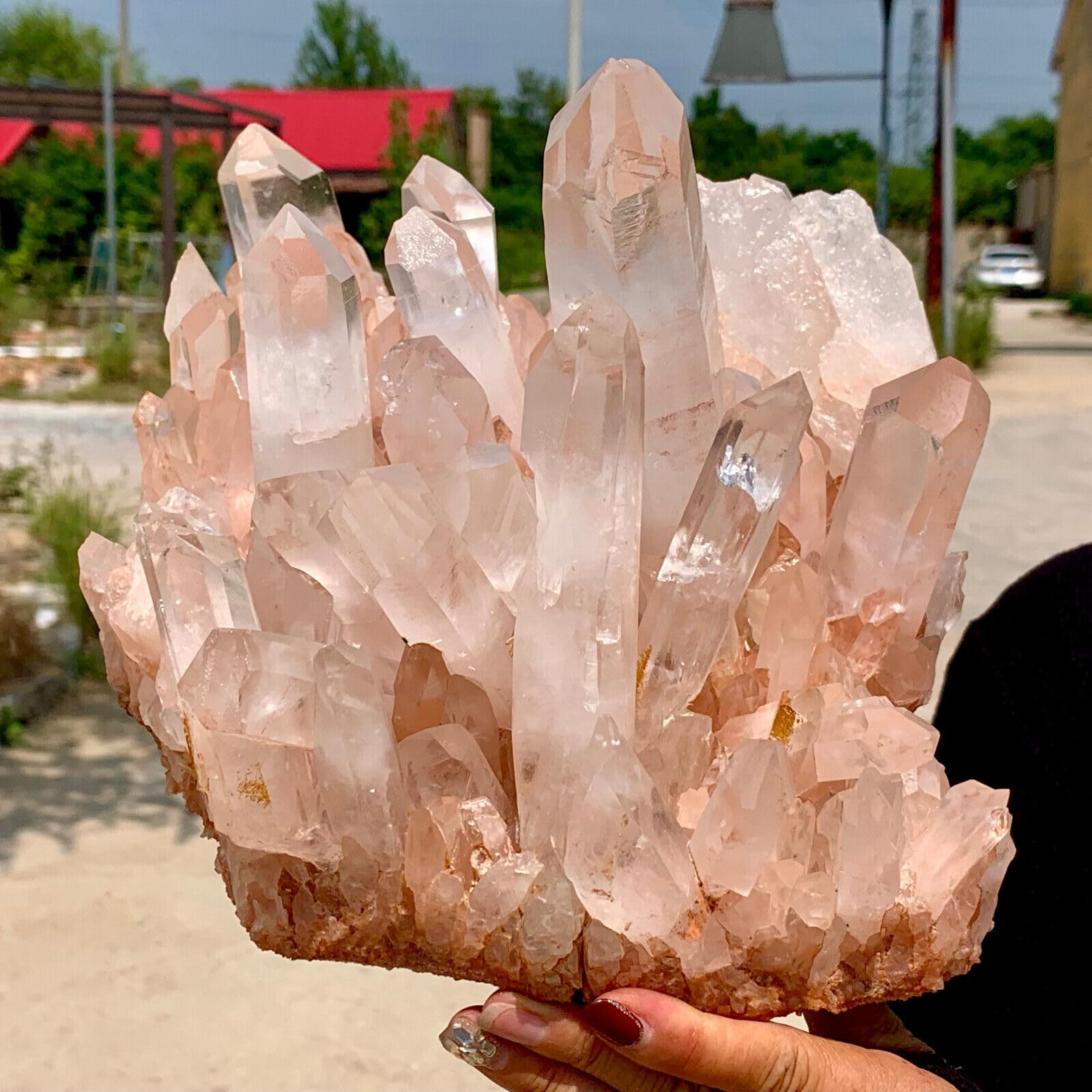 1 racimo de Cristal de Cuarzo Transparente de 650-700 g