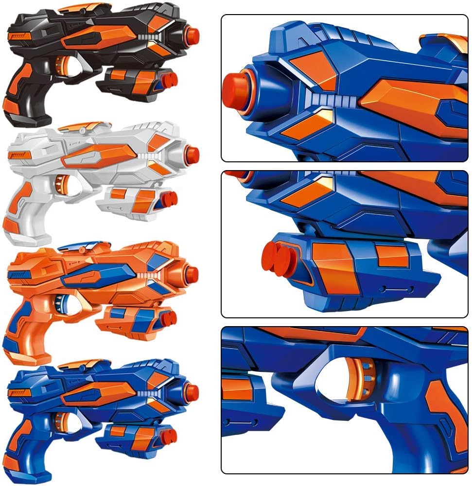 POKONBOY 4 Pack Blaster Guns Compatible with Nerf Guns Bullets, Toy Guns for Boys Girls with 80 Pack Foam Refill Darts, Hand Gun Toys for 6+ Year Old Kids Birthday Christmas image 3 of 7 B08CZ1HBB6
