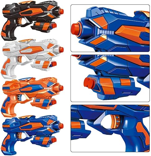 Miniatura 10 de POKONBOY Paquete de 2 pistolas de juguete para niños con paquete de 60 dardos de espuma suave para niños regalos de cumpleaños suministros de fiesta