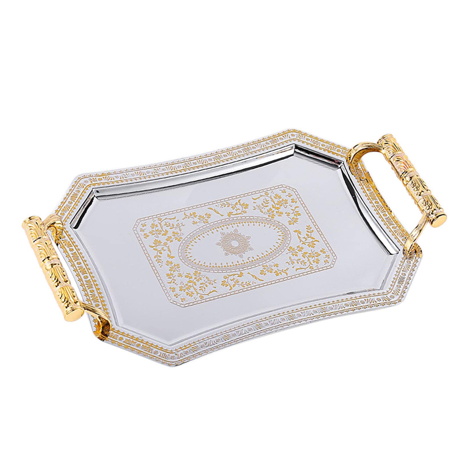 Plateaux de rangement rétro or m élégant plateau repas chic pour table de fête