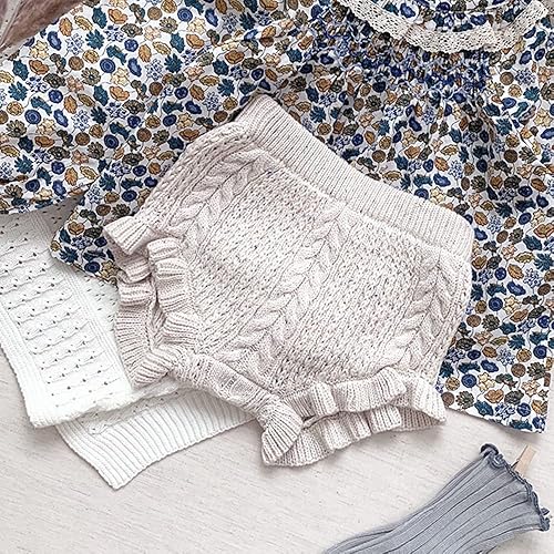 Miniatura 2 de Colorful Childhood Pantalones cortos de punto sueltos con volantes de trigo para niñas pequeñas