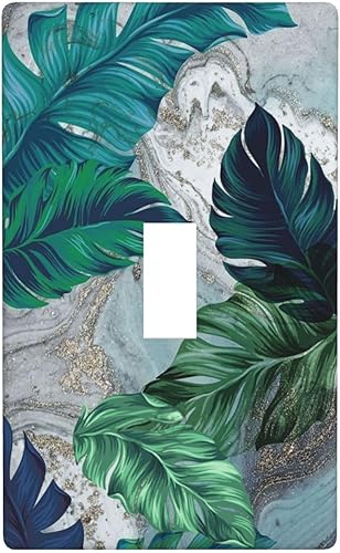 Miniatura 90 de Placas de pared para receptáculo de dispositivo dúplex de 1 banda, cubiertas de toma de corriente azul retro onduladas, cubiertas decorativas para