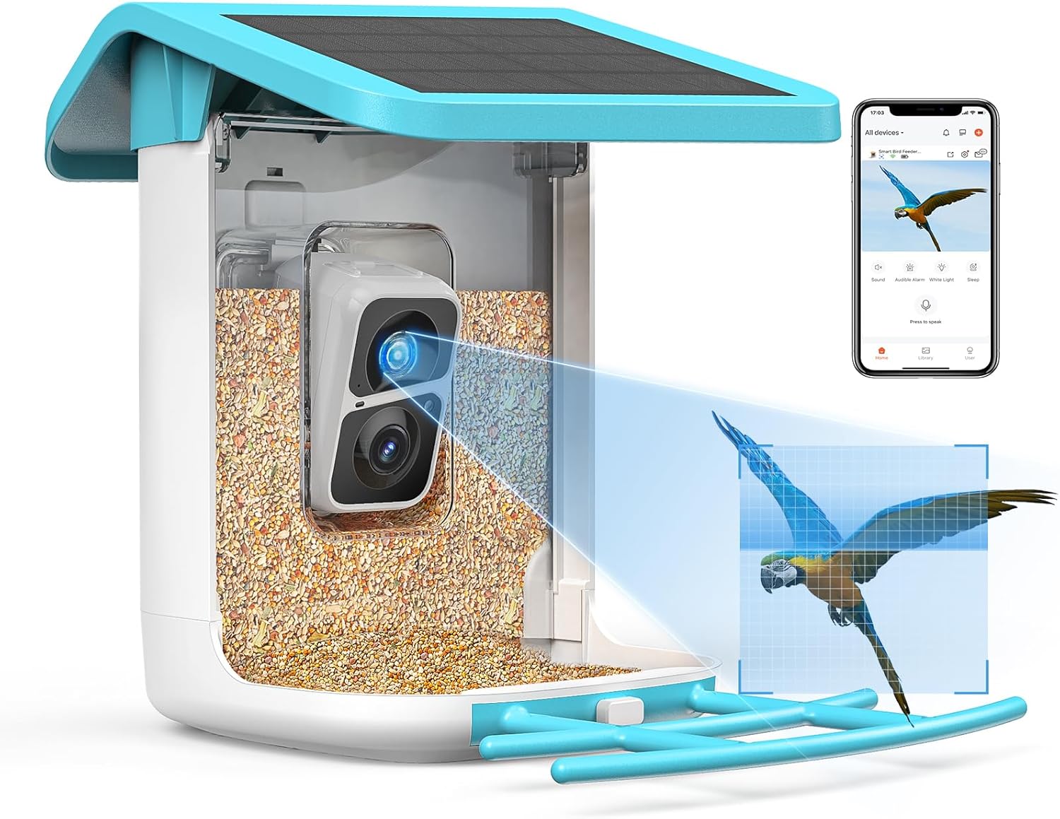 Amazon.com : SMONET B300 Bird Feeder with Camera Gift: Smart Birdhouse