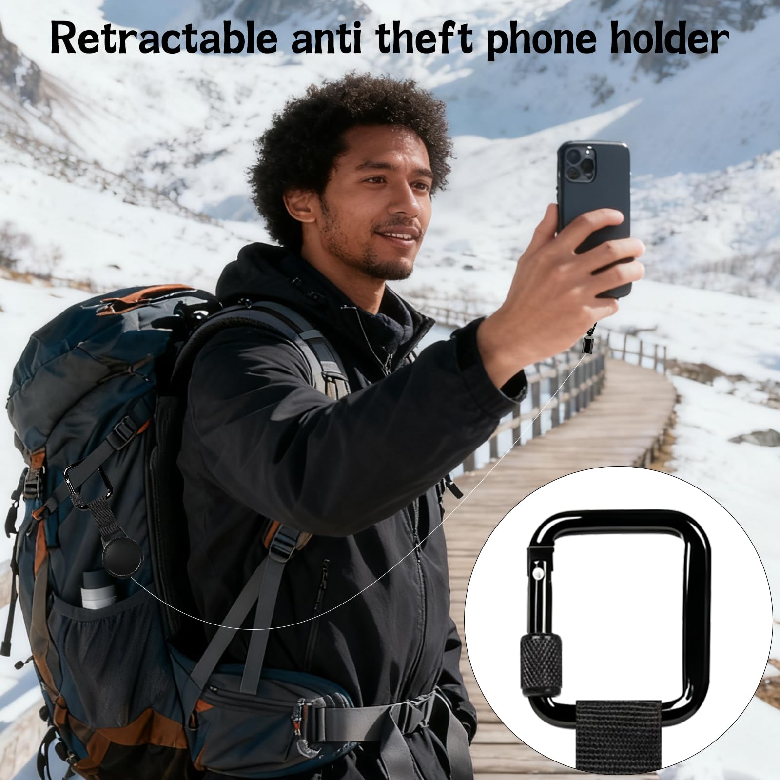 Ochrona przed kradzieżą telefonu komórkowego, zabezpieczenie telefonu komórkowego, wysuwane, zwijany breloczek do kluczy, pasek na telefon, pasek na telefon komórkowy, na nadgarstek, do