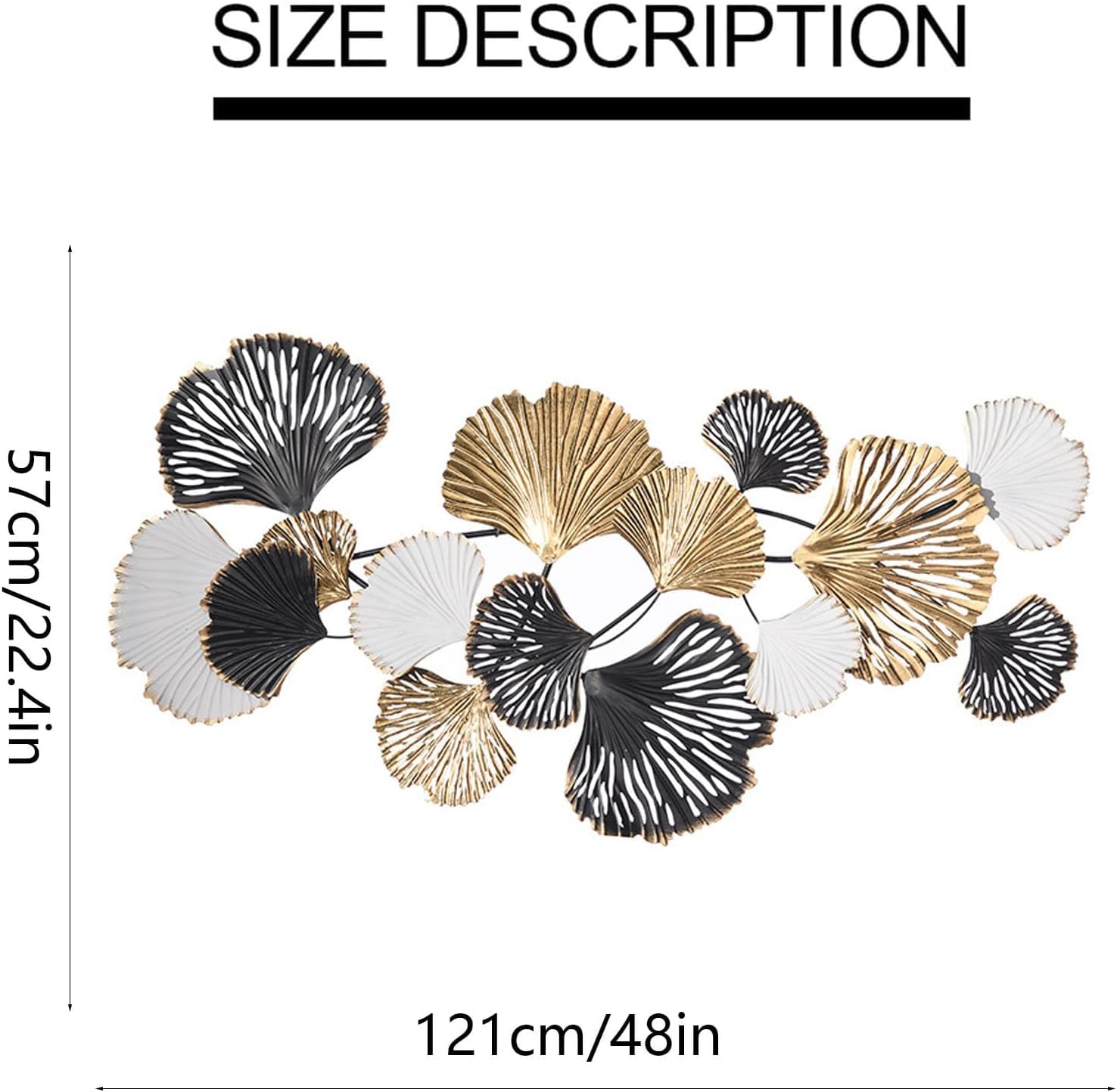 Dekoracja ścienna Metalowa Rzeźba ścienna Metalowe Dekoracje Ścienne Liść Ginkgo Wall Art Decor Dekoracje Ścienne Do Dekoracji Sypialni W Salonie Ozdoba ścienna
