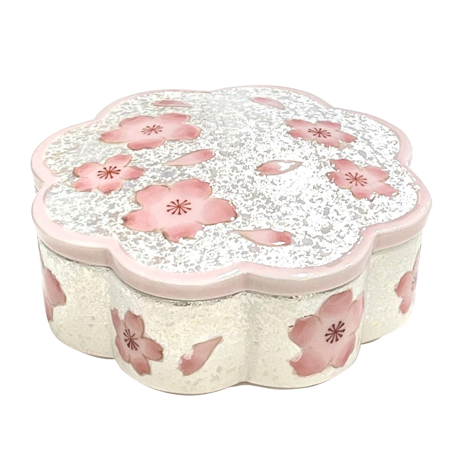 Amazon.co.jp: 有田焼 ボンボニエール 蓋付き容器 花型 桜