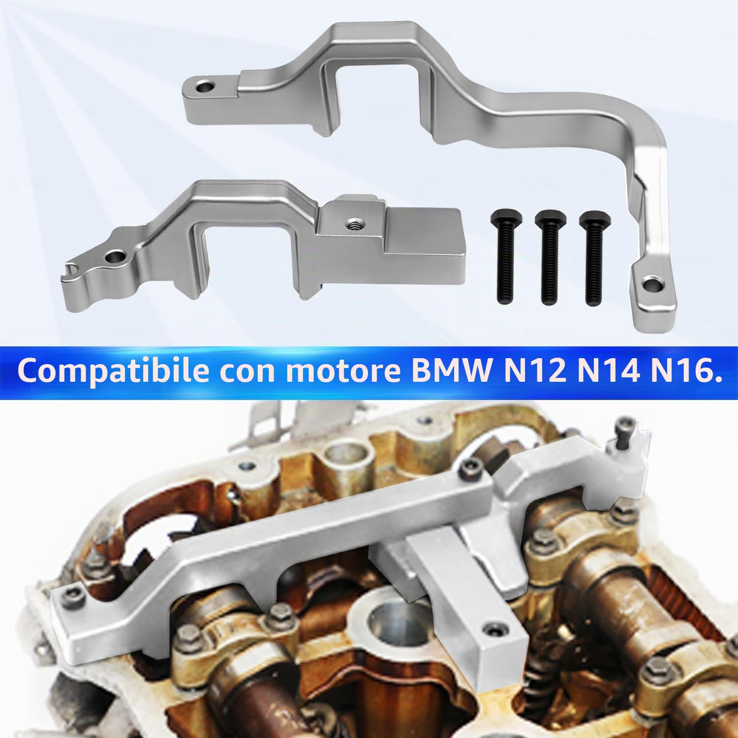 ZKTOOL Strumenti per la Fasatura del Motore, per Motori di Auto da BMW Mini Cooper R55 R56 R57 R60 N12 N13 N14 N16 N18 1.4 1.6, OEM 117440, Attrezzi di Allineamento Albero a Camme e Albero Motore