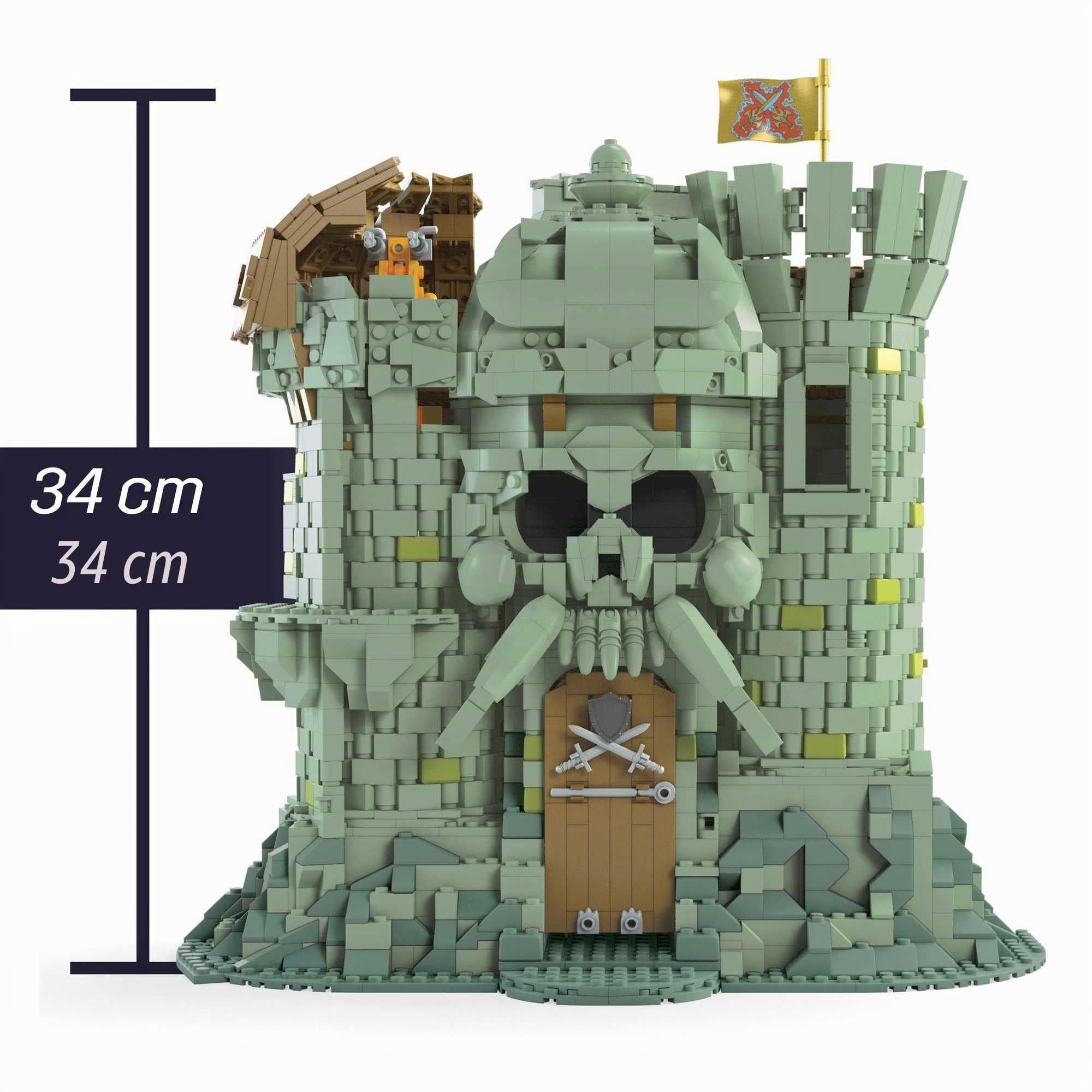 Mega Masters of the Universe - Castle Grayskull Bauset mit 3.508 Teilen und 6 beweglichen Mikro Aktionfiguren, Motu, Spielzeug ab 14 Jahre, GGJ67