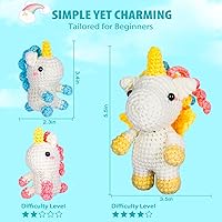 Vista 5 de Kit de ganchillo Crochetta para principiantes, kits de amigurumi de ganchillo con animales con videotutoriales paso a paso, paquete de inicio