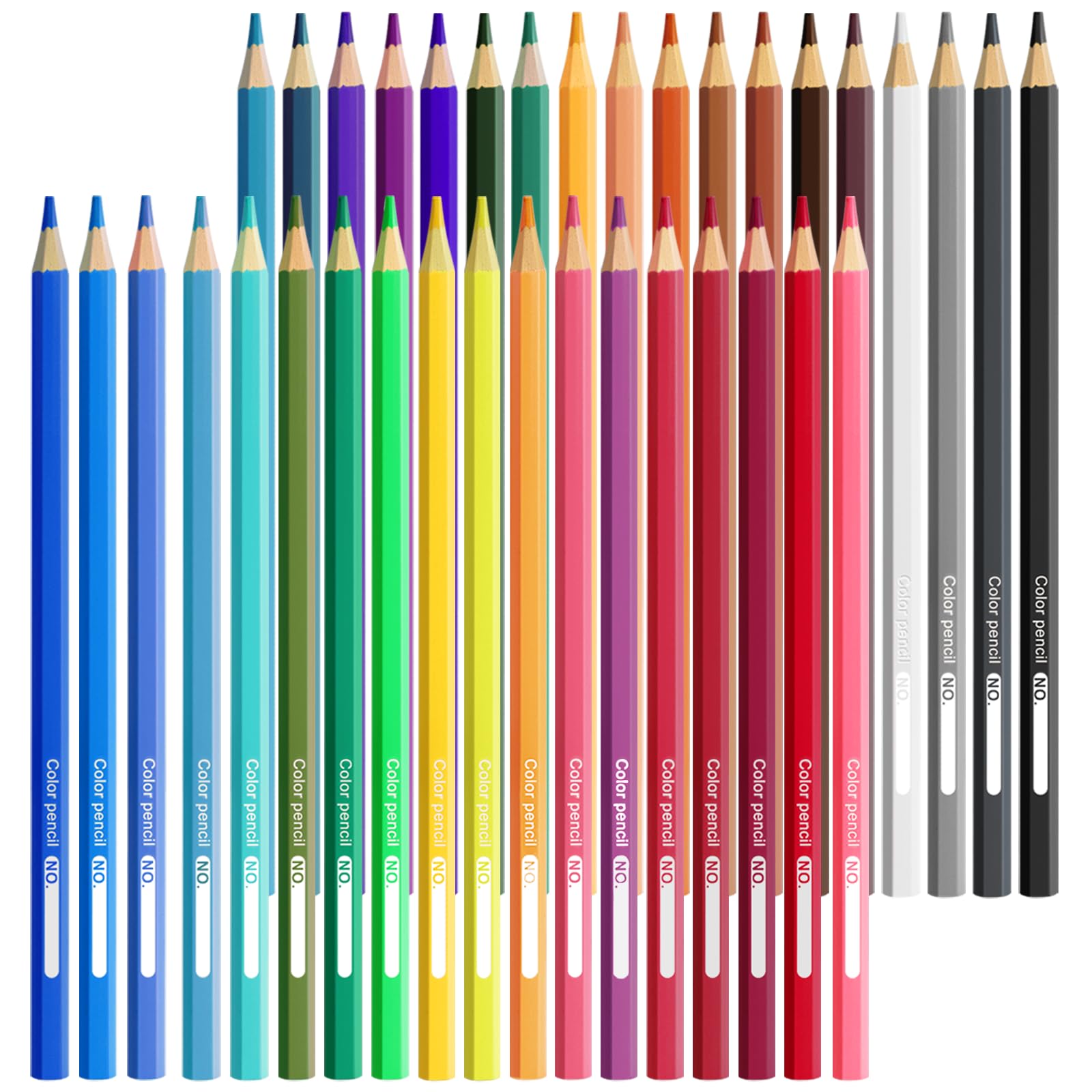 WISYOK 36 Buntstifte, Art Farbstifte Set, Holzstifte Perfekte Wahl für Kinder, Erwachsene Künstler auf Malbuch, Coloring Pencils zum Ausmalen, Färben, Malen, Skizzieren