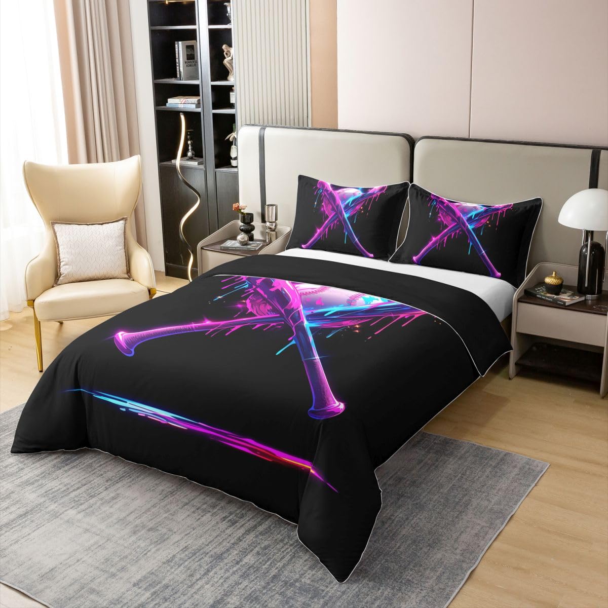 Homewish Neon Eiscreme Tropfen Baumwollbettwäsche 200x200