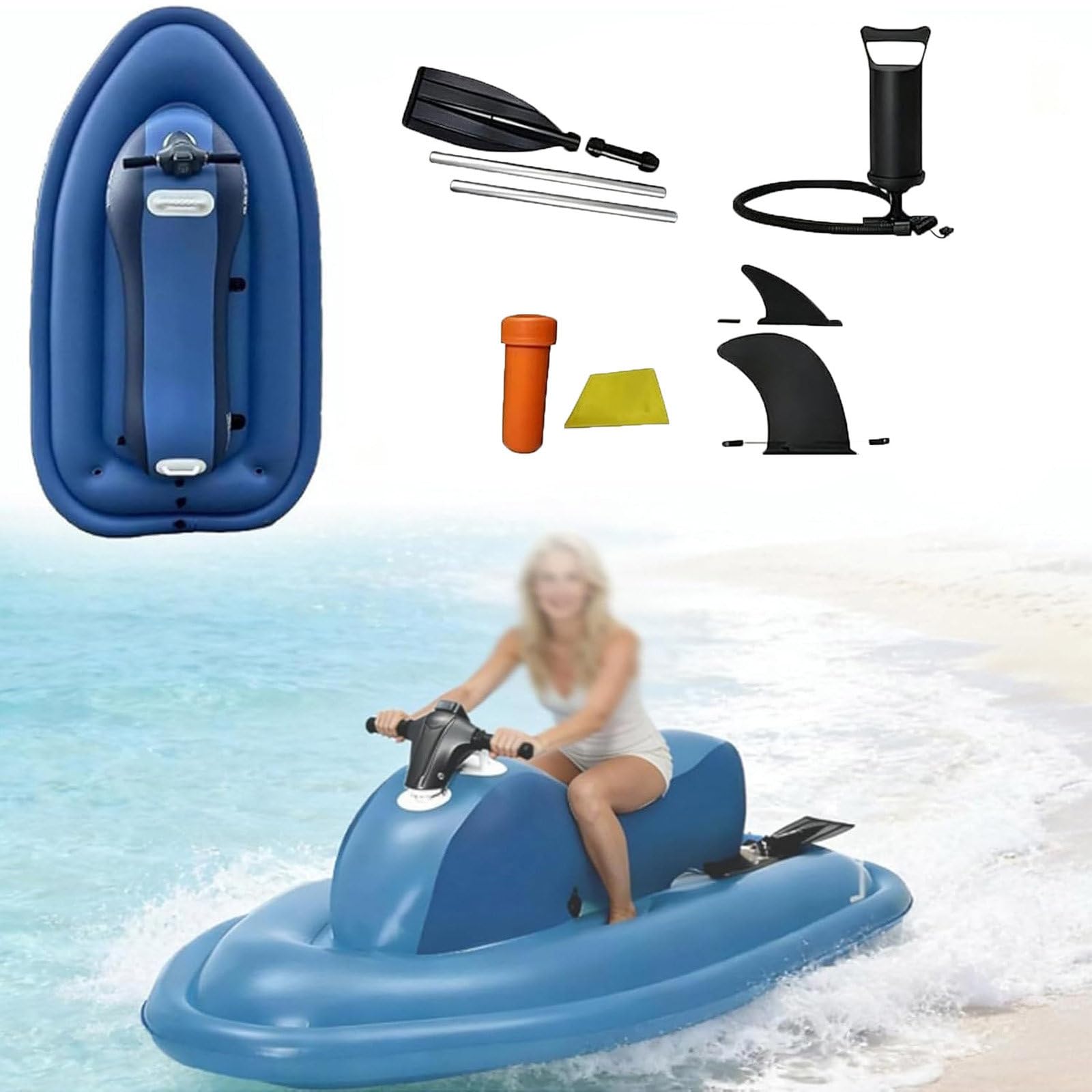 NYANS Inflatable Jet Ski, for Adults and Kids Sea Diving Swimming Equipment Onlyboat