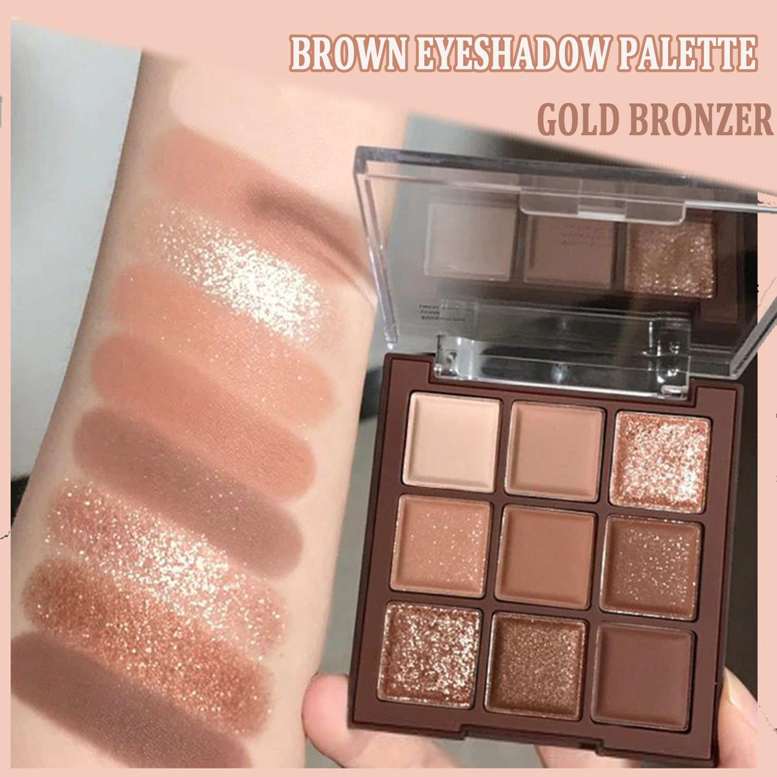 9 Color Brown Eyeshadow Palette - Image 4