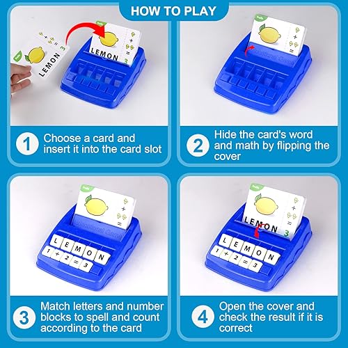 Miniatura 3 de Tarjetas didácticas para niños, 2 en 1, juegos de letras a juego educativos, juguetes de lectura y ortografía del alfabeto, juguete de aprendizaje,