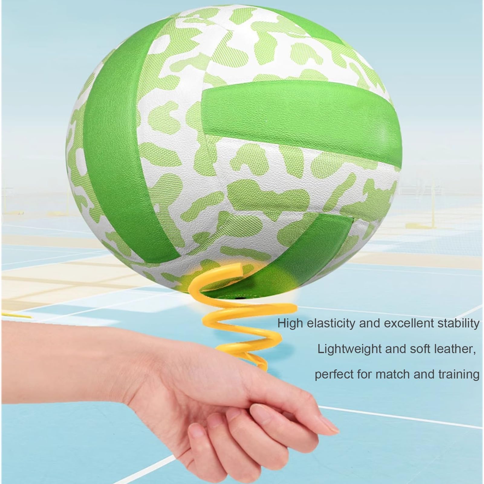 Ballon De Volley-Ball Souple D'intérieur Et D'extérieur avec Texte Personnalisé, Taille Officielle 5 Ballons De Beach-Volley, Ballons De Loisir pour Débutants Adolescents Adultes(Brown)