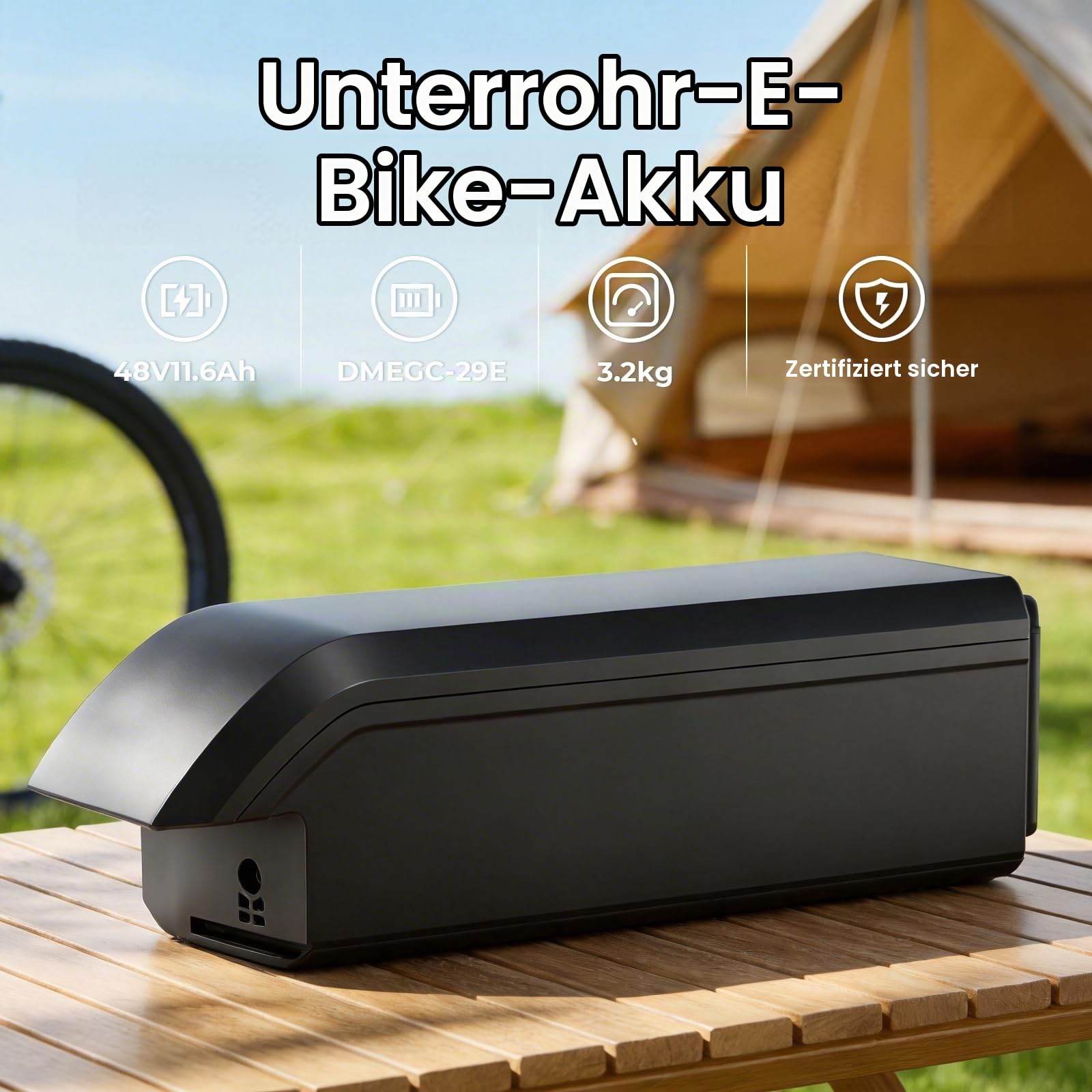 48V 11.6Ah (558Wh) E-Bike Akku mit 20A BMS Kompatibel mit Joycube SF-06S