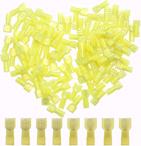 YIXISI 110 Pezzi Kit Di Connettori Termorestringenti, Terminali A Crimpare Termorestringenti, Terminali Per Cavi Elettrici Impermeabili, Anello, Forcella E Maschio/Femmina Terminali, 22-10 AWG - Foto 8