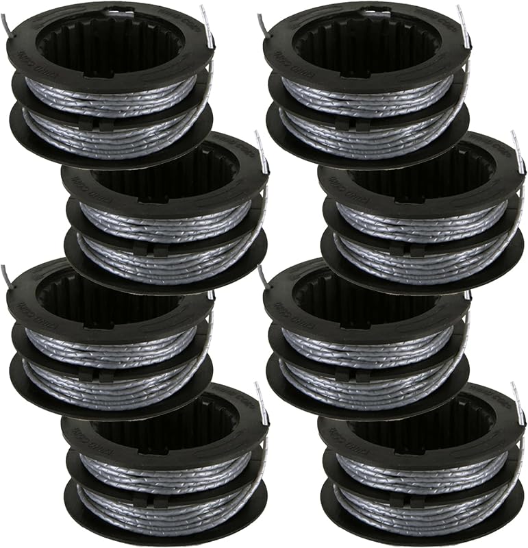 SB00L00 Spool Compatible with Greenworks ST80L200 2901619 2906302 ST60V ST60V-T0 80V String Trimmer and ST60L00 ST40L00, Replacement Spool Refills Dual Line 17Feet 0.080" -8Pack