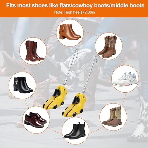 Miniatura 6 de Exshoiu Shoe Boot Stretcher for Cowboy Boots, Shoe Boot Expander for Thick Feet and Wide Feet, Adjustable Boot Widener