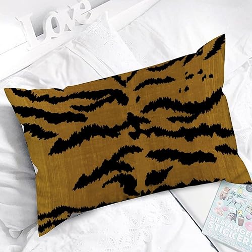 Miniatura 3 de ArogGeld Funda de almohada de terciopelo con estampado de tigre, estilo chinoiserie, funda de cojín de 12 x 20 pulgadas, funda de almohada asiática