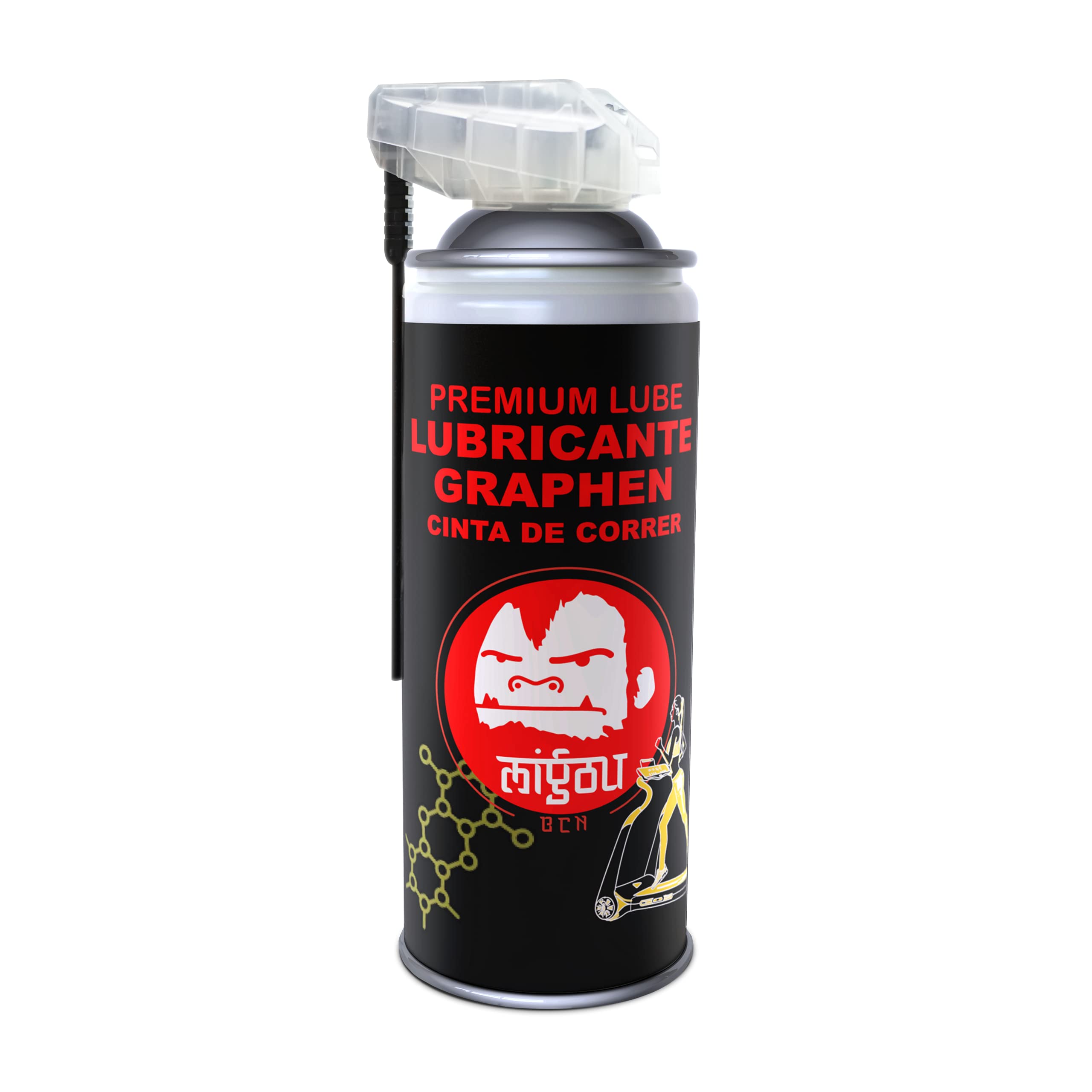 Lubrifiant tapis de course - 400 ml Spray silicone avec graphène - Spray domestique et professionnel pour machine à marcher, trotteur, course