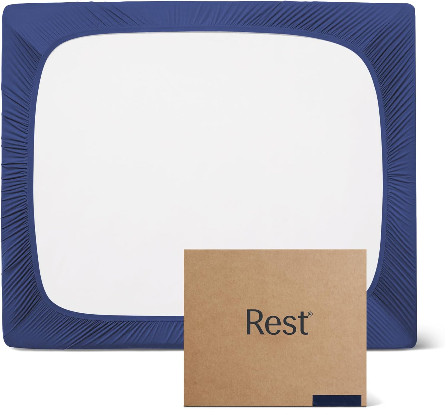 REST Evercool+ Fitted Sheet, Cali King, Midnight Blue, 15" Deep (up to 18), Breathable Bedding for Hot Sleeper and Night Sweats, Bed Sheet with Ionic+ Self-Cleaning Silver Yarn for Sensitive Skin