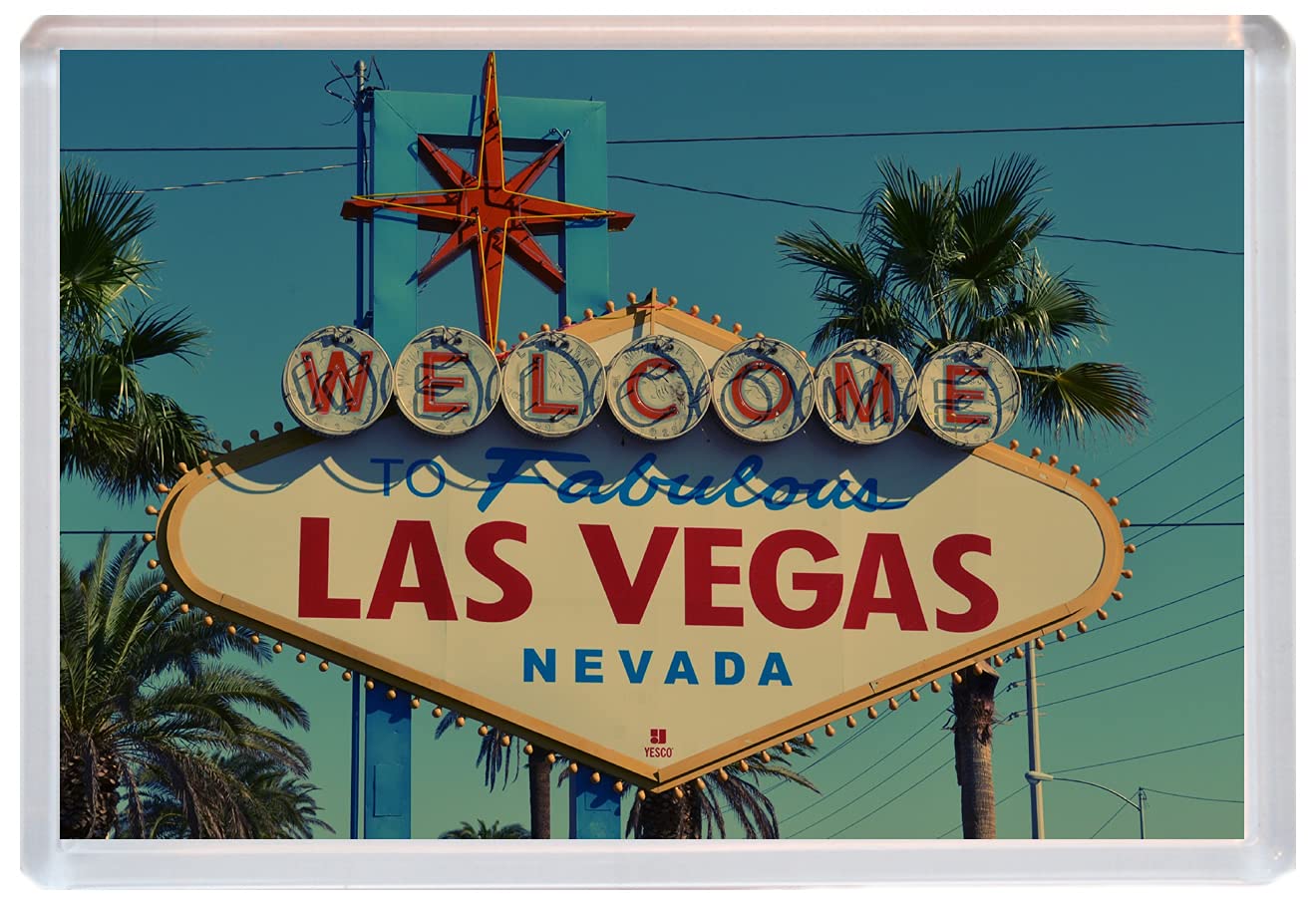Baked Bean Store Welcome to Las Vegas - 96 x 67mm Jumbo Fridge Magnet/Magnets BBSFHM229