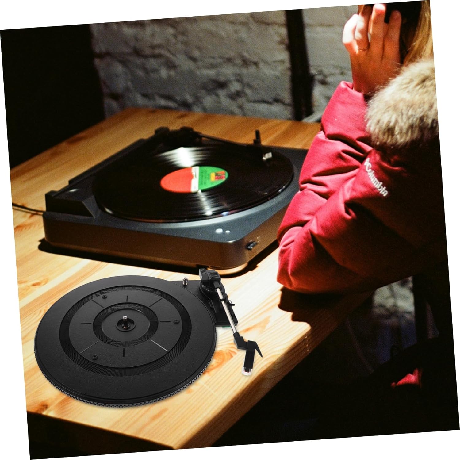 Retro Turntable Phonograph Player: Large Gramophone Movement Sound for Home Decor and Music Enthusiasts