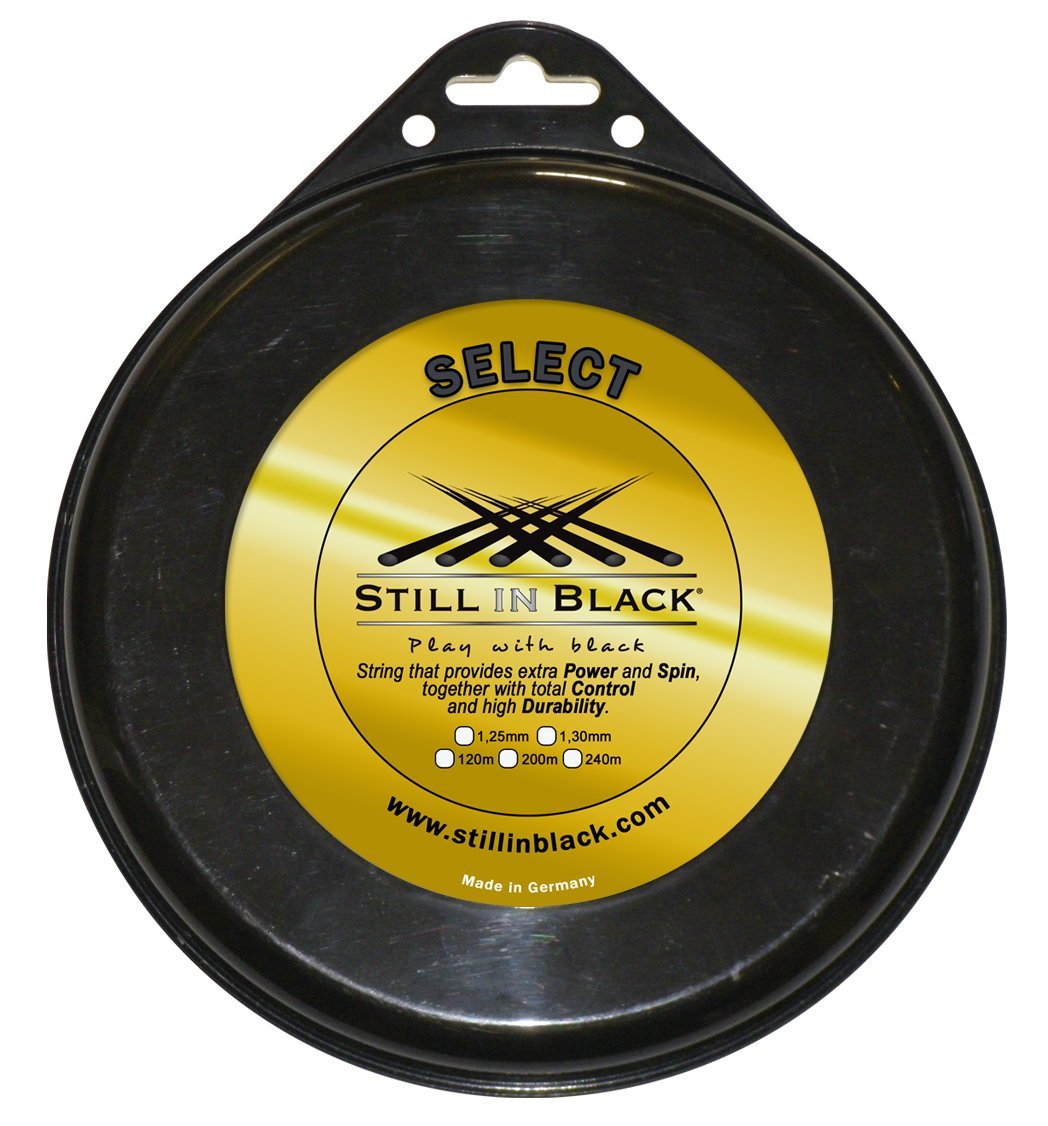 Still in Black Select Reel tennis String-Midnight Blue, 1.30 mm x 200 m