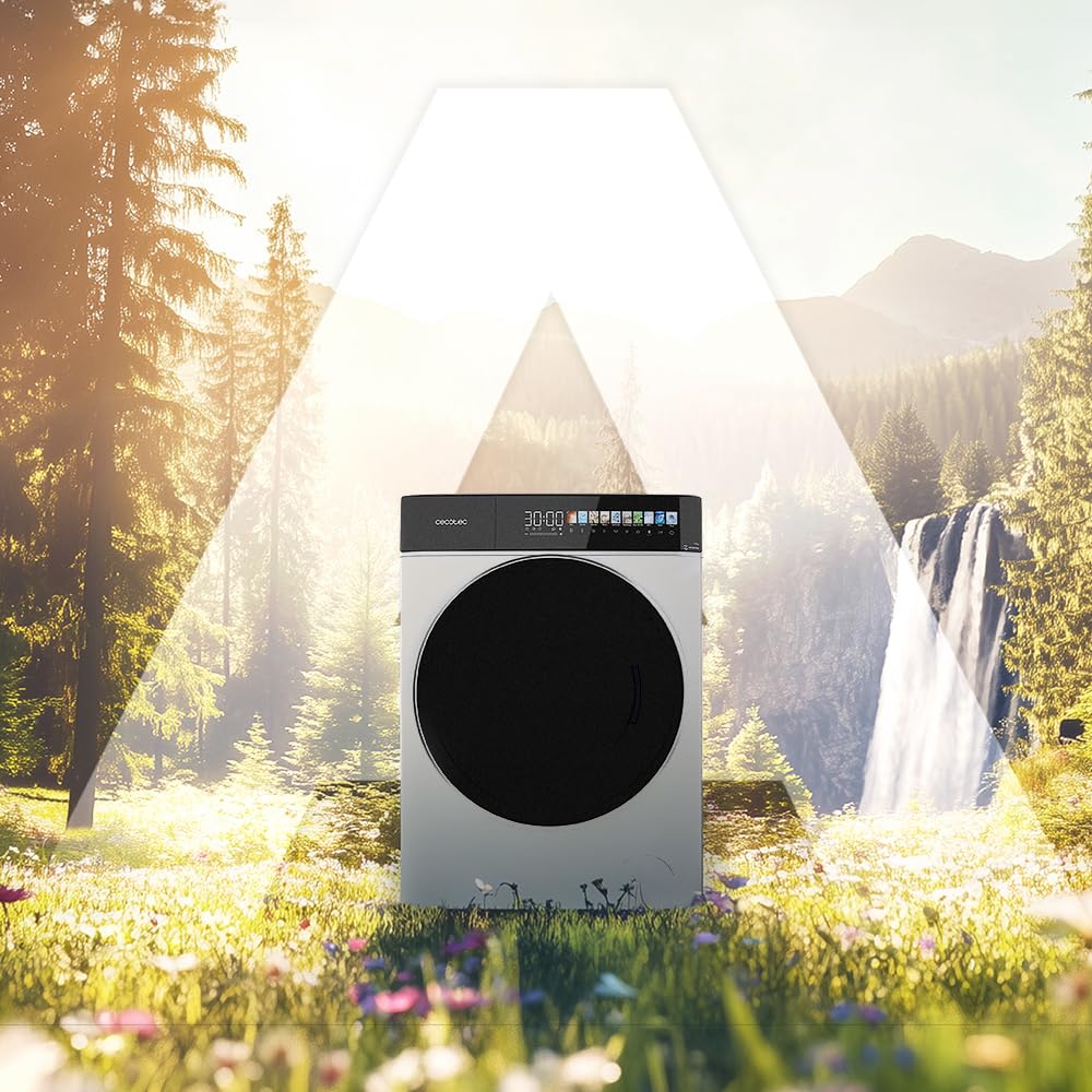 Cecotec Lave linge Frontal Bolero DressCode 10900 Inverter FullColor A, Machine à laver 10 kg, 1400 tr,min, écran 10,3", moteur Inverter, 11 programmes, SteamMax, classe A, Spa Care, Drum Clean Plus