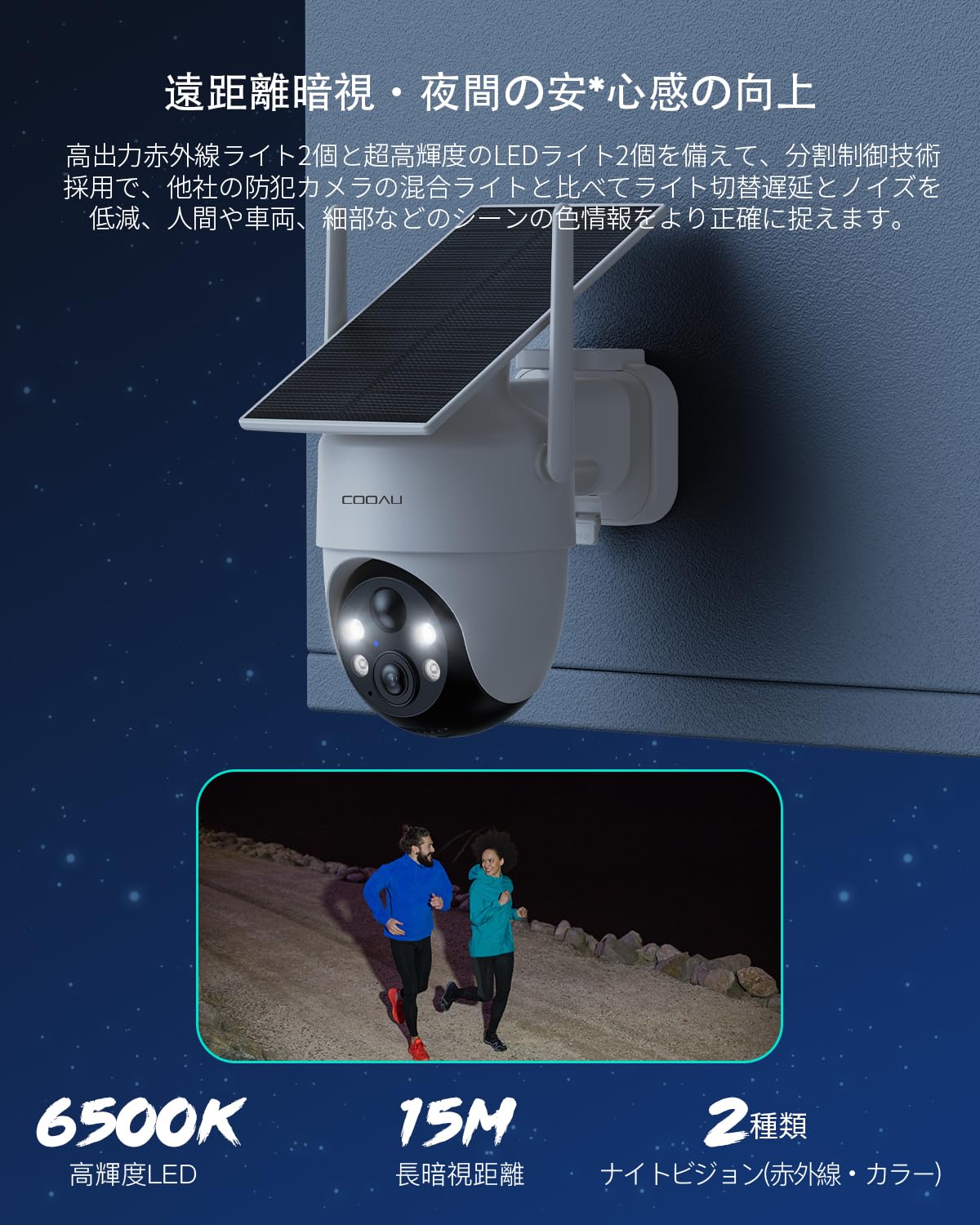 Amazon.co.jp: 「新モデルソーラー高効率発電・500万高画素・ 固定