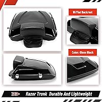 Vista 5 de Maletero Razor de HECASA con respaldo plano Compatible con Harley Davidson Touring Road King, Road Electra Street Glide, CVO, Ultra-Classic CVO