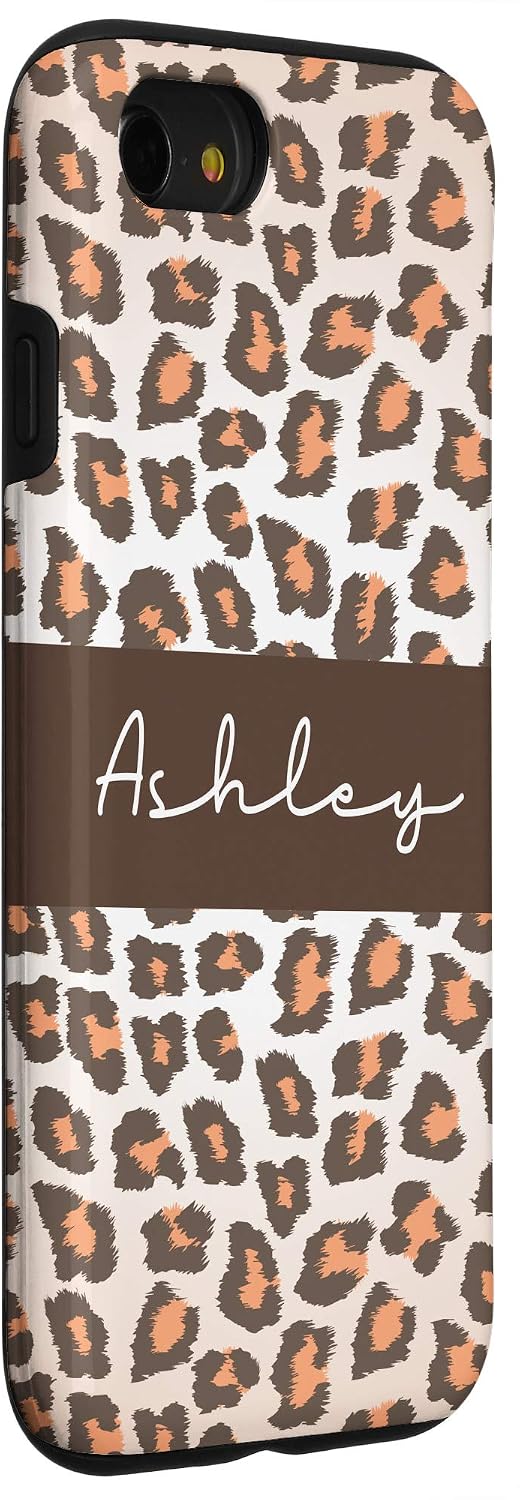 iPhone SE (2020) / 7 / 8 Ashley Name Personalized Gifts Leopard Print Girls Phone Case