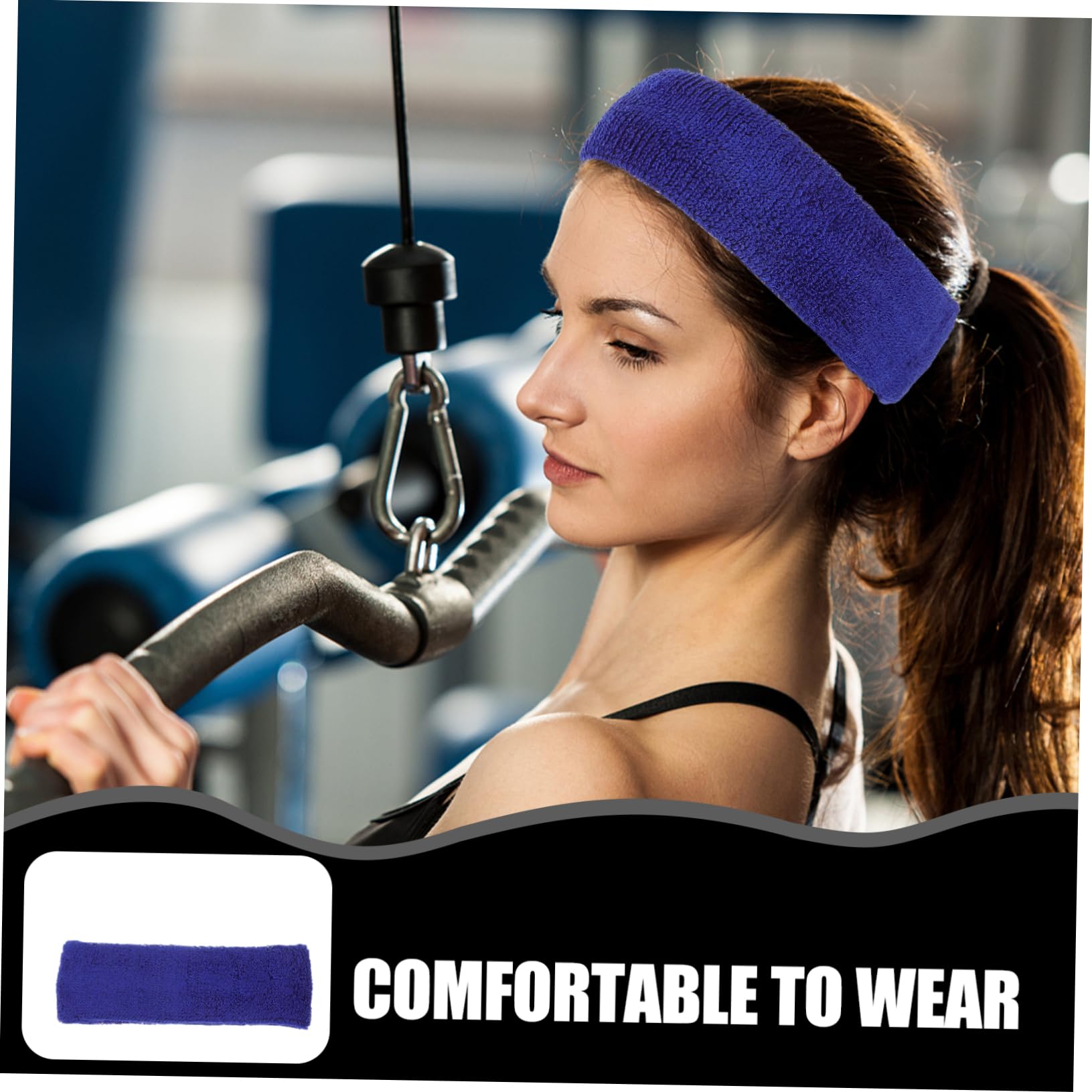 HEMOTON Diadema De Entrenamiento Banda De Cabello Bandas De Sudor De Las Mujeres Diadilla para Venda Absorber Absorbente Deportes Gris Hilo De Poliester