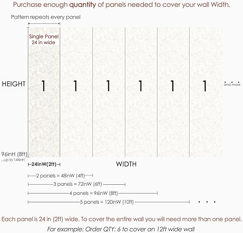 Miniatura 6 de Papel tapiz de rosas bohemias, papel tapiz minimalista autoadhesivo extraíble, papel tapiz floral para despegar y pegar (1 rollo de 24 pulgadas de