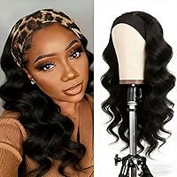 Vista 49 de XSY: Peluca de diadema de cabello humano de onda profunda sin pegamento, sin encaje frontal, peluca de diadema rizada, lista para usar y llevar