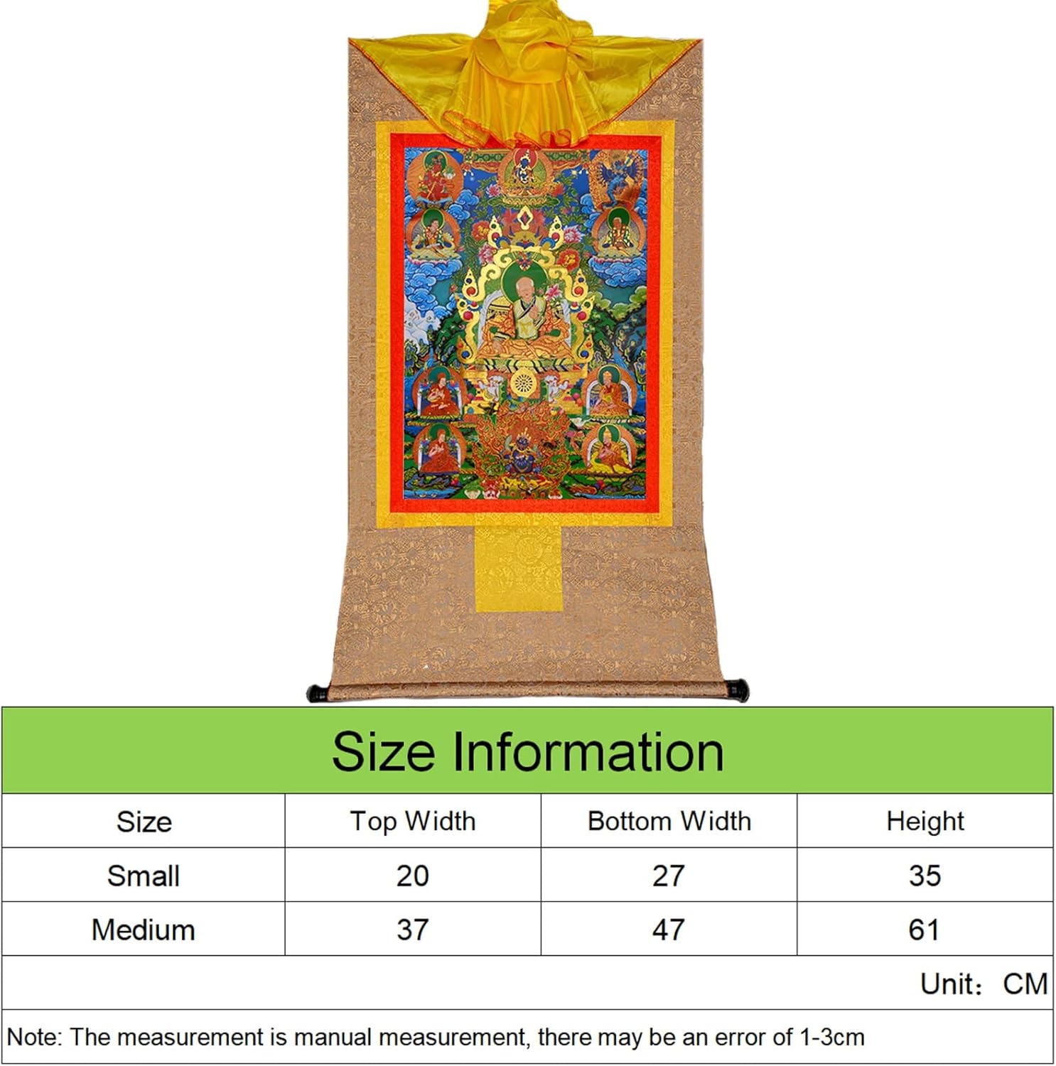 BZXIANSV チベット仏教タンカ、仏壁アート、Sakya 5祖先チベットチベット仏教タンカブロケード 寝室 リビングルーム装飾