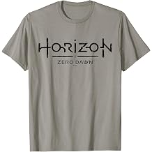 Horizon Zero Dawn Logo Cybernetic Dark Font Lettering T-Shirt