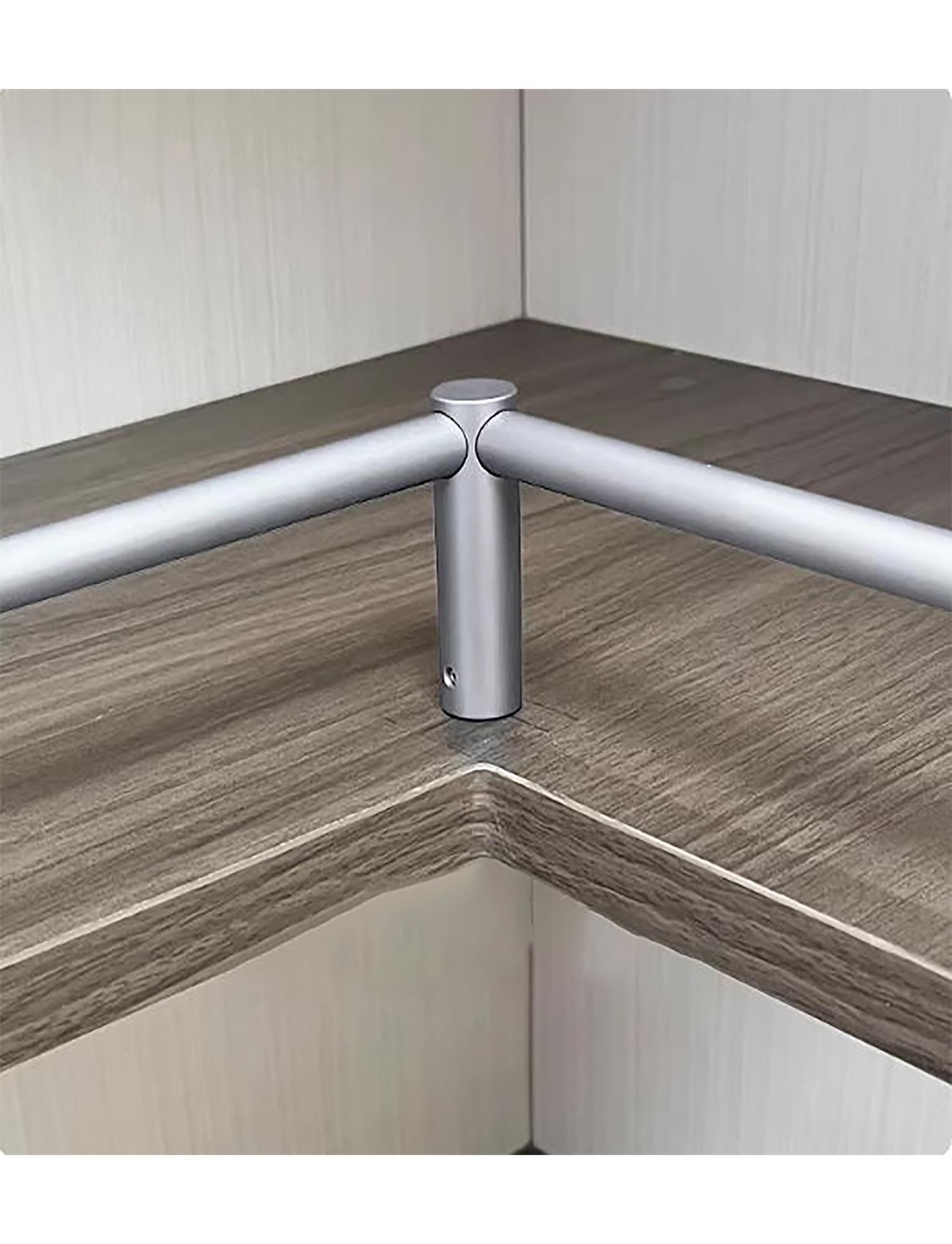 Genérico Barandilla de protección de Esquina de Aluminio en Forma de L: Protector de Bordes Moderno para Muebles, armarios y escritorios, solución de Seguridad Duradera con Parachoques (Gris, 100-100
