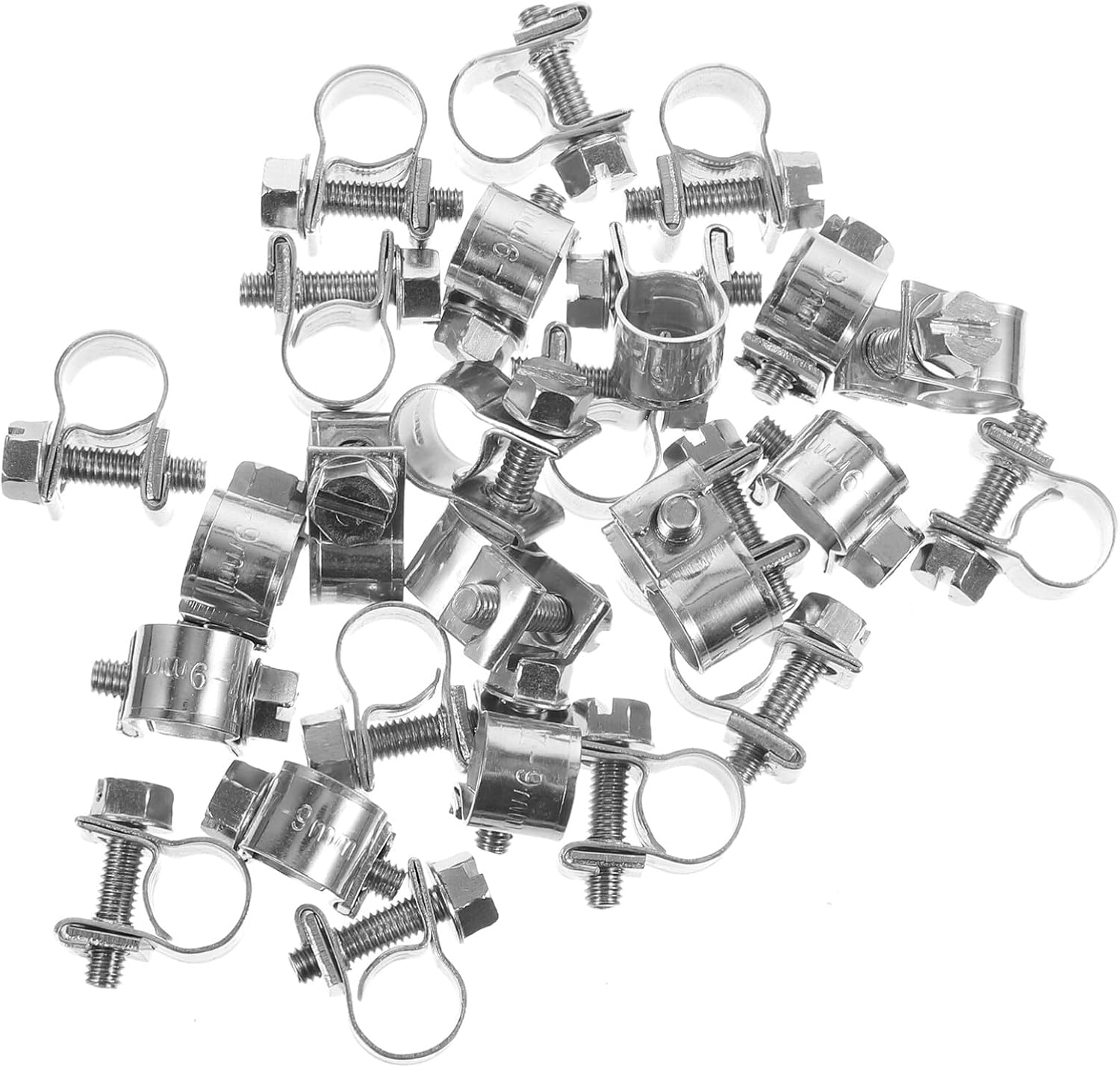 iplusmile Screw Cap Covers 25pcs Replacement Small Hose Clamp Hose Clip For Automotive Fuel Line Clamp