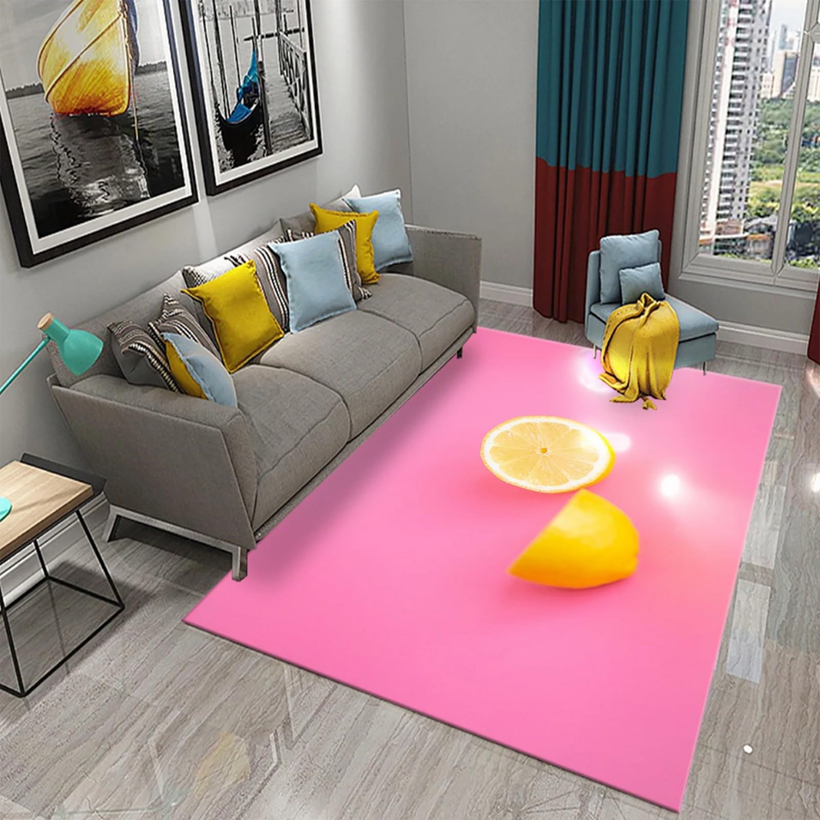 Tapis de chambre enfant citron 3D pour créer un cocon doux et joyeux