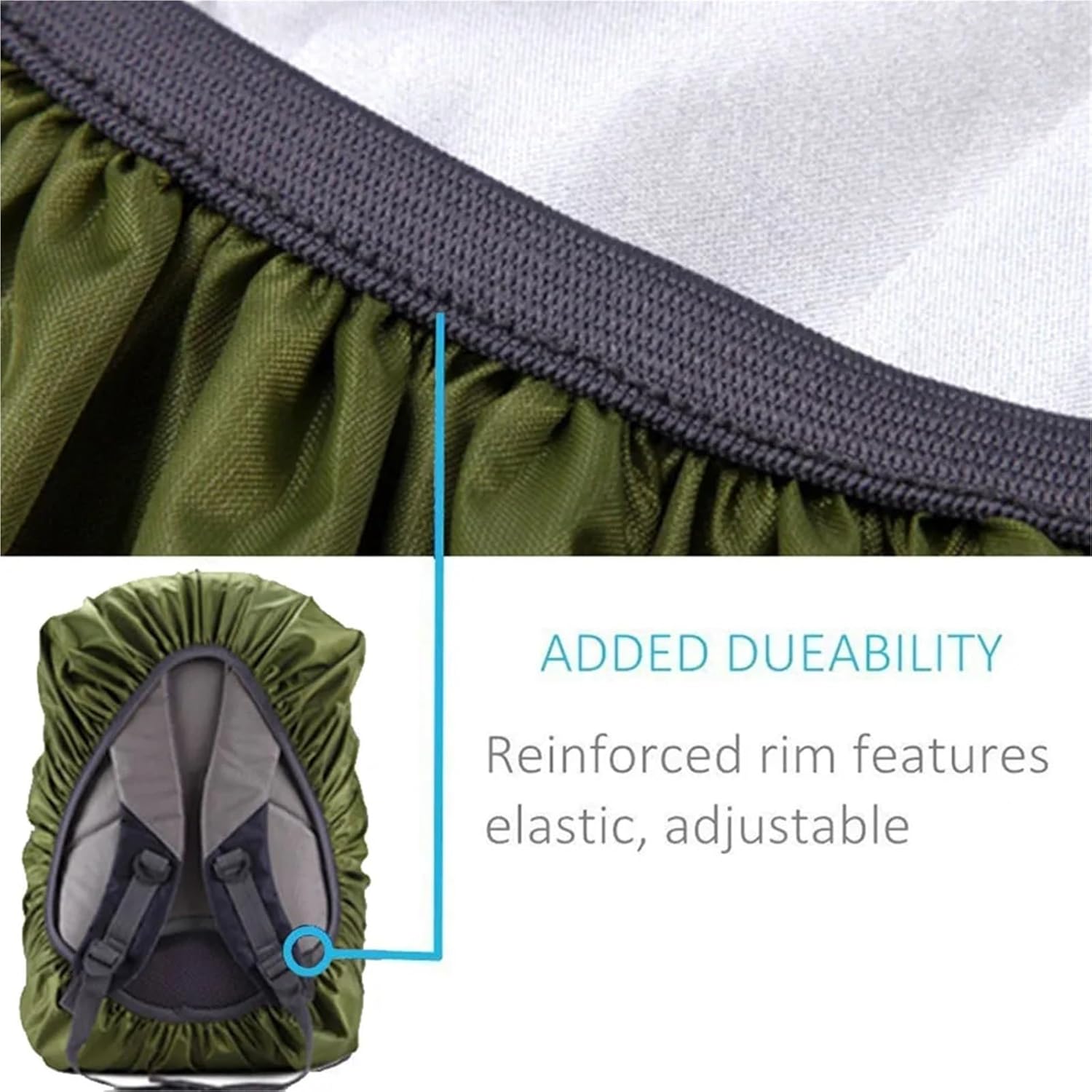 Waterproof Backpack Rain Cover 2Pcs Backpack Waterproof Cover 20-60L Hiking Camping Rain Protection Safety Reflective Oxford Cloth